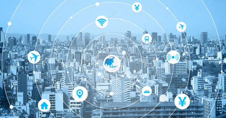 科技城市信息技術(shù)背景圖片免費下載